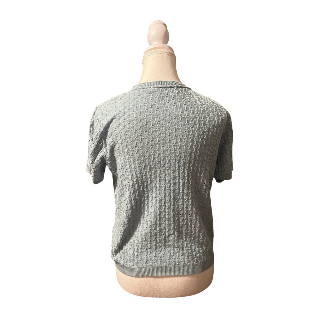 Alfred Dunner Soft Gray Textured Knit Sweater - Picture 3 of 5